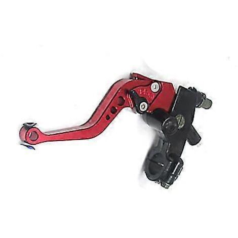 Levier de réservoir de maître-cylindre de frein et d'embrayage hydraulique Alconstar 7/8" pour motos Harley, Honda, Yamaha, Kawasaki et Suzuki - rouge, gauche (1/5)