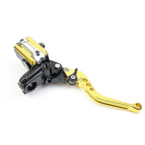 Levier de maître-cylindre d'embrayage 22 mm pour moto Honda CBR600 F4 2005, KX250F, Yamaha R6 2016, Kawasaki Vulcan 1500 - Doré, droit (1/5)