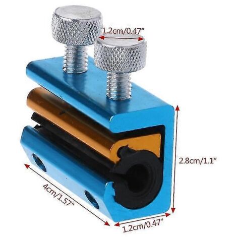 Outil de lubrification pour câbles en aluminium de moto, graisseur de câbles de frein, pièces de freins de moto - Bleu doré (1/5)