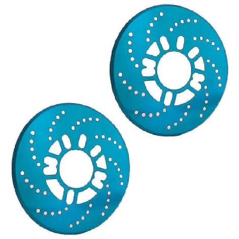 Lot de 2 cache-disques de freins à tambour 14 pouces, en aluminium décoratif, anti-poussière, pour roues arrière de voiture, universel - Bleu (1/5)