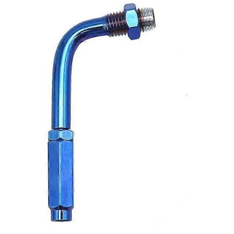 Sclmotos - Ajusteur à 90 degrés pour câble d'accélérateur, de frein et d'embrayage de moto tout-terrain, cyclomoteur et scooter CNC - bleu et or (1/5)