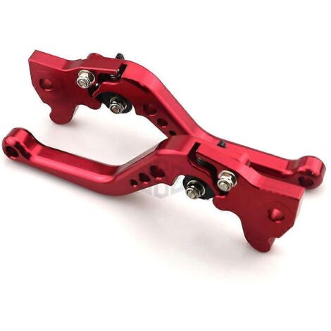Leviers de frein et d'embrayage courts réglables en aluminium pour moto Yamaha Cygnus 125 BWS R 125 Smax 155 (2016-2017) - Rouge (1/5)
