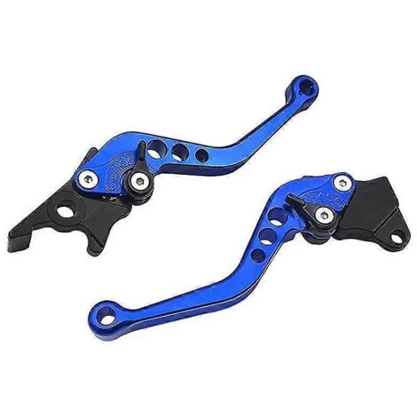 Leviers de frein et d'embrayage courts/longs CNC pour Yamaha FZ1 Fazer, FZ6R, FZ8, XJ6, FZ6, MT-07/09, FZ-09, XSR700 et XSR900 (bleus) (1/5)