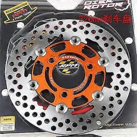 Disques de frein universels 20057 mm / 22070 mm / 26060 mm pour motos/scooters/motos sportives, usinés CNC, compatibles Yamaha, Honda, Suzuki, KTM - Style A 220, orange (1/5)