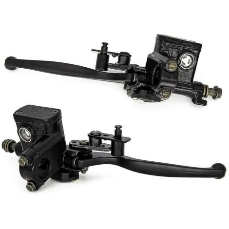 Maître-cylindre de frein avant hydraulique pour moto, levier de frein droit, compatible avec les motos tout-terrain, quads, cyclomoteurs, scooters, buggies et karts. (1/5)