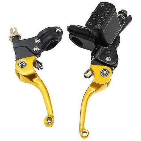 1 paire de leviers de maître-cylindre hydraulique CNC 100/130 mm pour moto tout-terrain CRF, KLX, YZF, RMZ - Or (1/5)
