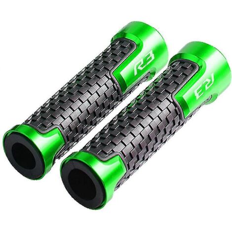 Accessoires moto : leviers de frein et d'embrayage pliables et extensibles, poignées, embouts pour Yamaha YZFR3 et YZF R3 (2017-2015) – Vert (1/5)