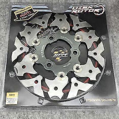 Disques de frein universels 20057 mm / 22070 mm / 26060 mm pour motos/scooters/motos sportives, usinés CNC, compatibles Yamaha, Honda, Suzuki, KTM - Style B 220, noir (1/5)