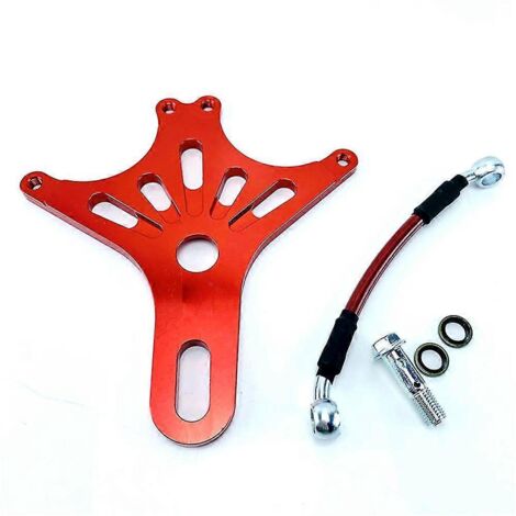 Support adaptateur d'étrier de frein arrière pour double frein RPM 84 mm pour scooter électrique RSZ M3 NIU N1S/UQI/U+B Refit - Code rouge - 1 jeu (1/5)