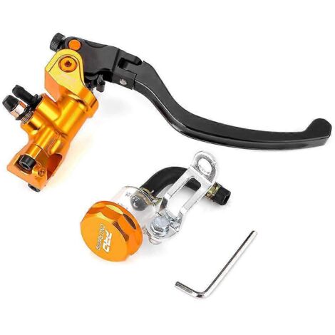 Maître-cylindre de frein à montage radial universel 19rcs, levier d'embrayage, câble, pompe hydraulique, leviers de frein pour moto Nanja Honda - Levier de pompe doré (1/5)