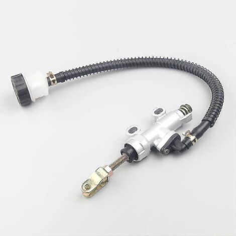 Maître-cylindre de frein arrière avec pompe pour Suzuki GSX-R600, GSX-R750 (1997-2010), GSX-R 600, 750, 1000, 1100 et GSX-R1300R Hayabusa (couleur argent).