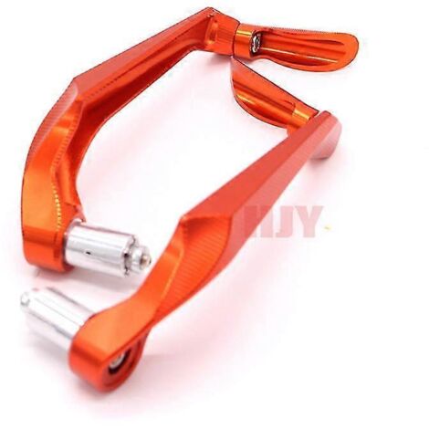 Protection universelle de leviers de frein et d'embrayage pour guidon de moto (22 mm / 7/8") compatible Aprilia RSV4 (2009-2017) et RSV4RF (2009-2017) - Orange (1/5)