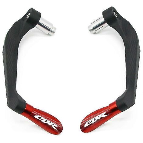 Poignées de guidon de moto avec protection pour leviers de frein et d'embrayage Honda CBR 600, 400, 900, 650, 150, 125, 300, 500, 929, 954, 1000 et 250 (rouge) (1/5)