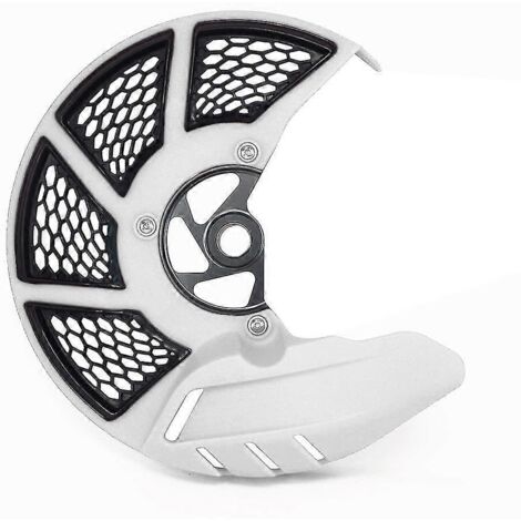 Protection de disque de frein avant pour Kawasaki KX125, KX250, KX250F, KX450F, KLX450R, KX, KXF, KLX 125, 250 et 450 (2006-2018) - Blanc (1/5)