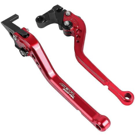 Leviers de frein et d'embrayage courts et longs pour moto Honda CBR600RR (2003-2006) - Rouge (long) (1/5)