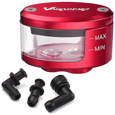 Réservoir d'huile de frein et d'embrayage pour moto Honda Varadero XL1000 XL125 - avec support et accessoires (rouge) (1/5)