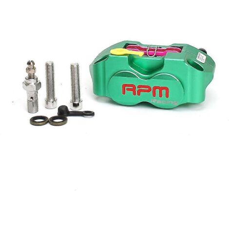 Étrier de frein moto RPM à 4 pistons pour Yamaha Aerox Nitro RSZ Jog BWS Zuma Dirt Bike Grom, disque de 200 mm / 220 mm - Vert (1/5)