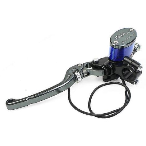 Levier réglable, poignée, maître-cylindre de frein/embrayage hydraulique pour moto de course universel Honda, Yamaha et Kawasaki - gris gauche (1/5)