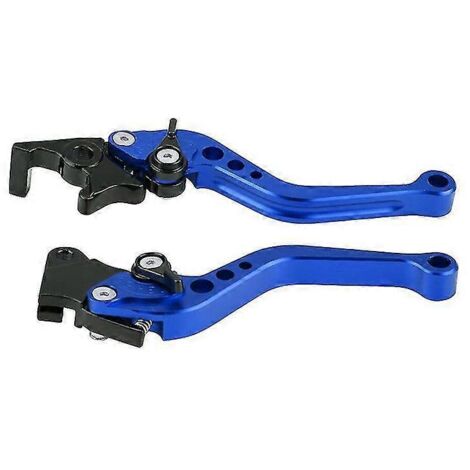 1 paire de poignées de frein et d'embrayage universelles en alliage pour moto, compatibles avec les modifications CNC (bleu). (1/5)