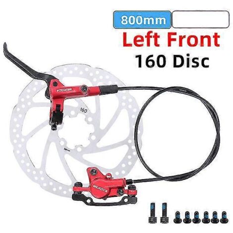 Frein à disque hydraulique M8000 pour VTT, DH, AM et FR, 800/1400 mm, avant gauche, rouge. (1/5)