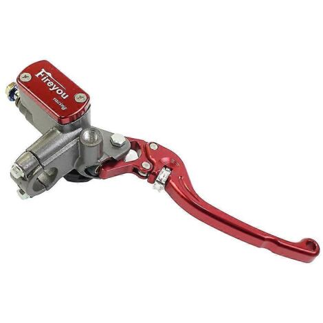 Maître-cylindre de frein, levier d'embrayage et pompe hydraulique pour moto de course et de route Yamaha, Kawasaki et Suzuki, rouge, frein avant droit. (1/5)