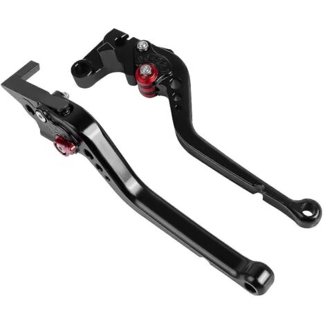 Levier de frein et d'embrayage réglable, pliable et extensible (modèle long) pour motos Yamaha FZ6, FZ6 Fazer (2004-2010), XJ6, FZ6R (2009-2020) et FZ8 (2011-2015). (1/5)