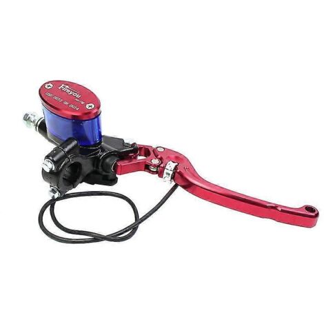 Maître-cylindre de frein de moto, rétroviseur, siège, levier d'embrayage hydraulique, universel, noir, pompe d'embrayage de frein à disque, levier réglable, rouge, droit (1/5)