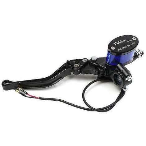 Maître-cylindre de frein de moto, rétroviseur, siège, levier d'embrayage hydraulique, universel, noir, pompe d'embrayage, levier de barre réglable - Noir - Gauche (1/5)