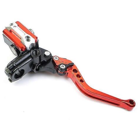 Levier de maître-cylindre d'embrayage 22 mm pour moto Honda CBR600 F4 2005, KX250F, Yamaha R6 2016, Kawasaki Vulcan 1500 (orange, droit) (1/5)