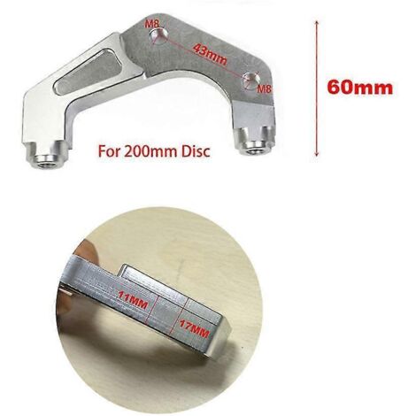 Étrier de frein moto RPM à 4 pistons pour Yamaha Aerox Nitro RSZ Jog BWS Zuma Dirt Bike Grom, disque de 200 mm / 220 mm - Argent A (1/5)