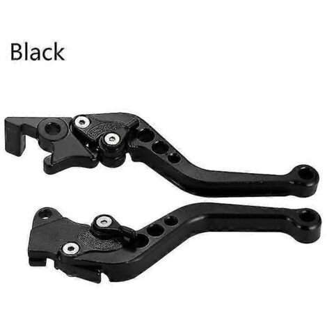 1 paire de poignées de frein et d'embrayage universelles en alliage pour moto, compatibles avec les modifications CNC (noir). (1/5)