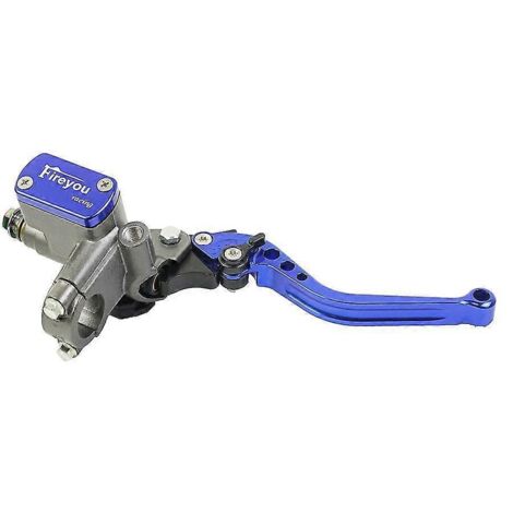 Maître-cylindre de frein et d'embrayage pour moto, levier de guidon, moteur d'embrayage hydraulique de course pour 22 mm Honda, Yamaha, Kawasaki, Suzuki - Bleu droit (1/5)