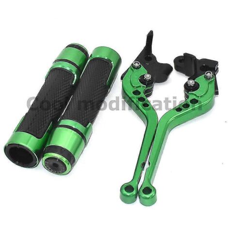 Accessoires pour moto Bajaj Dominar 400 2017-2018 : poignées de guidon en aluminium usiné CNC (vert) (1/5)