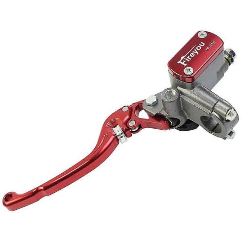 Maître-cylindre de frein, levier d'embrayage et pompe hydraulique pour moto de course et de route Yamaha, Kawasaki et Suzuki, rouge, frein avant gauche. (1/5)