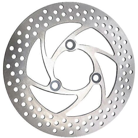 Disque de frein 220 mm pour moto, 3 trous, acier inoxydable, avant et arrière, compatible scooter, moto sportive, moto tout-terrain, quad et pitbike. (1/5)