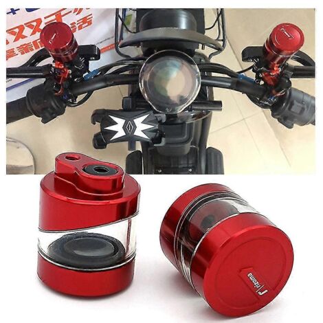 Accessoires pour motos Loncin Voge 500ds, 500r, 650ds, 300r, 300rr et 500 DS R : réservoir d'huile de frein et d'embrayage, cylindre, coupelle de réservoir d'huile (noir). (1/5)
