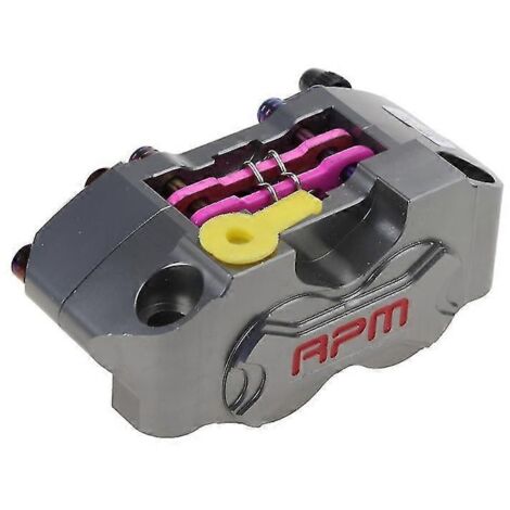 Étrier de frein à disque pour moto, 200 mm/220 mm, avant/arrière, 4 pistons, montage radial, vitesse de rotation de 82 mm, pour scooter – Titane (1/5)