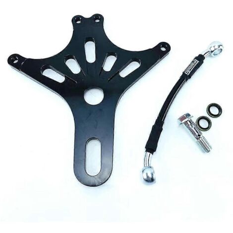 Support adaptateur d'étrier de frein arrière pour double frein RPM 84 mm pour scooter électrique RSZ M3 NIU N1S/UQI/U+B Refit - Noir - 1 jeu (1/5)