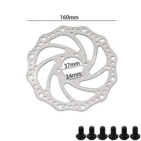 Disque de frein 3 ou 6 trous, 160 mm, pour trottinette électrique - Accessoires pour trottinette électrique - Style E (1/5)