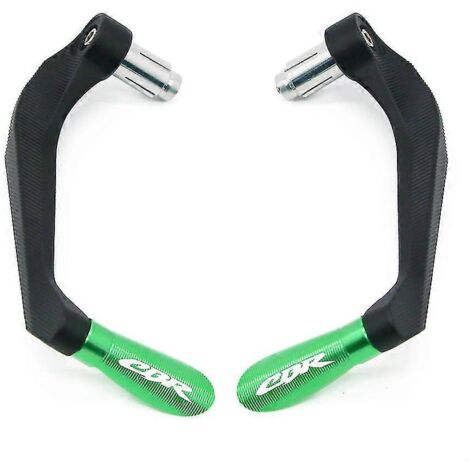 Poignées de guidon de moto avec protection pour leviers de frein et d'embrayage Honda CBR 600, 400, 900, 650, 150, 125, 300, 500, 929, 954, 1000, 250 (R/RR/F/XX) - Vert (1/5)