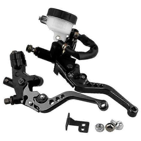 Maître-cylindre de frein avant et d'embrayage CNC 7/8 22 mm, leviers de frein à main en alliage d'aluminium pour moto - Noir (1/5)