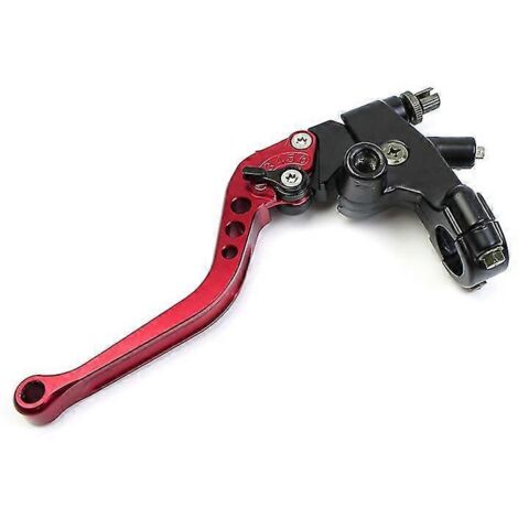Levier de maître-cylindre d'embrayage 22 mm pour moto Honda CBR600 F4 2005, KX250F, Yamaha R6 2016, Kawasaki Vulcan 1500 (rouge, gauche) (1/5)