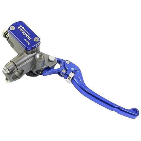 Maître-cylindre de frein, levier d'embrayage et pompe hydraulique pour moto de course et de route Yamaha, Kawasaki, Suzuki (rouge, frein avant droit, bleu). (1/5)
