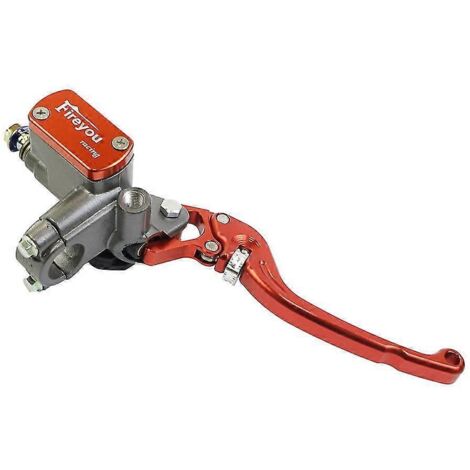 Maître-cylindre de frein de moto, levier d'embrayage, pompe hydraulique de course et de route pour Yamaha, Kawasaki, Suzuki, frein avant rouge - frein avant droit orange A (1/5)