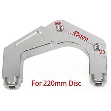 Disque de frein 220 mm, étrier 3 trous, étrier de frein RPM 4 pistons, fixation radiale pour Yamaha Aerox Nitro BWS 100 Jog 50 Ebike - support en V (1/5)