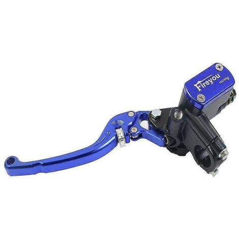 Levier CNC pour moto, piston de 14 mm, maître-cylindre de frein, pompe d'embrayage hydraulique pour scooter Vespa Yamaha MXS125 - Bleu gauche (1/5)