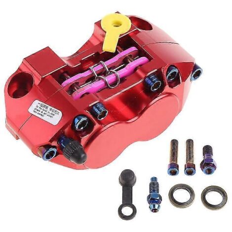 Étrier de frein à disque pour moto, 200 mm/220 mm, avant/arrière, 4 pistons, montage radial, vitesse de rotation de 82 mm, pour scooter - Rouge (1/5)