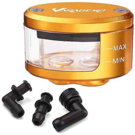 Réservoir d'huile de frein et d'embrayage avec support pour moto Honda Varadero XL1000 XL125 - Couvercle d'huile doré (1/5)