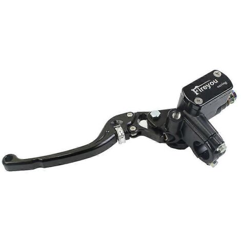Levier CNC pour moto, maître-cylindre de frein à piston de 14 mm, pompe d'embrayage hydraulique pour scooter Vespa Yamaha MXS125 - Noir gauche (1/5)