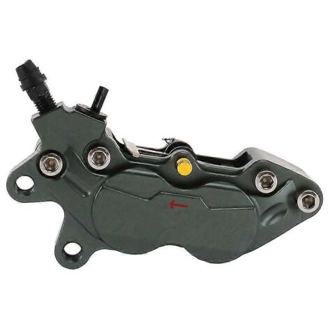 Étrier de frein axial universel pour moto, fixation 40 mm, 4 pistons, compatible Honda, Yamaha, Kawasaki et Suzuki (gris, gauche) (1/5)